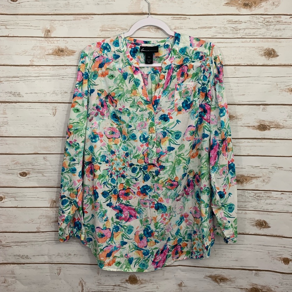 Lane Bryant Watercolor Floral Long Sleeve …